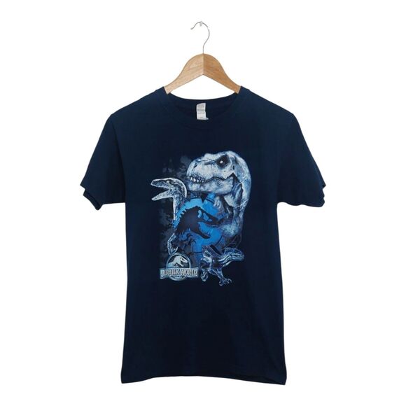 Jurassic Park Men's Size Small T Shirt Tee Navy Blue Dinosaurs - Picture 1 of 8